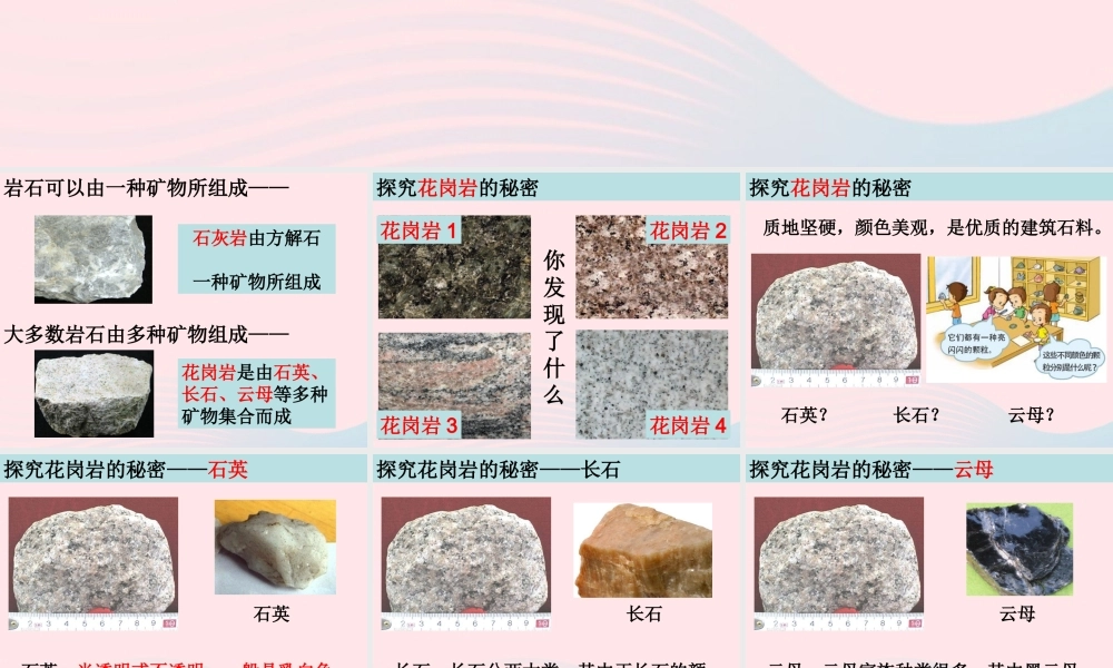 四年级科学下册 4 岩石和矿物 3 岩石的组成课件5 教科版-教科版小学四年级下册自然科学课件