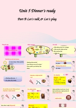 四年级英语上册 Unit 5 Dinner is ready Part B 第4课时上课课件+素材 人教PEP