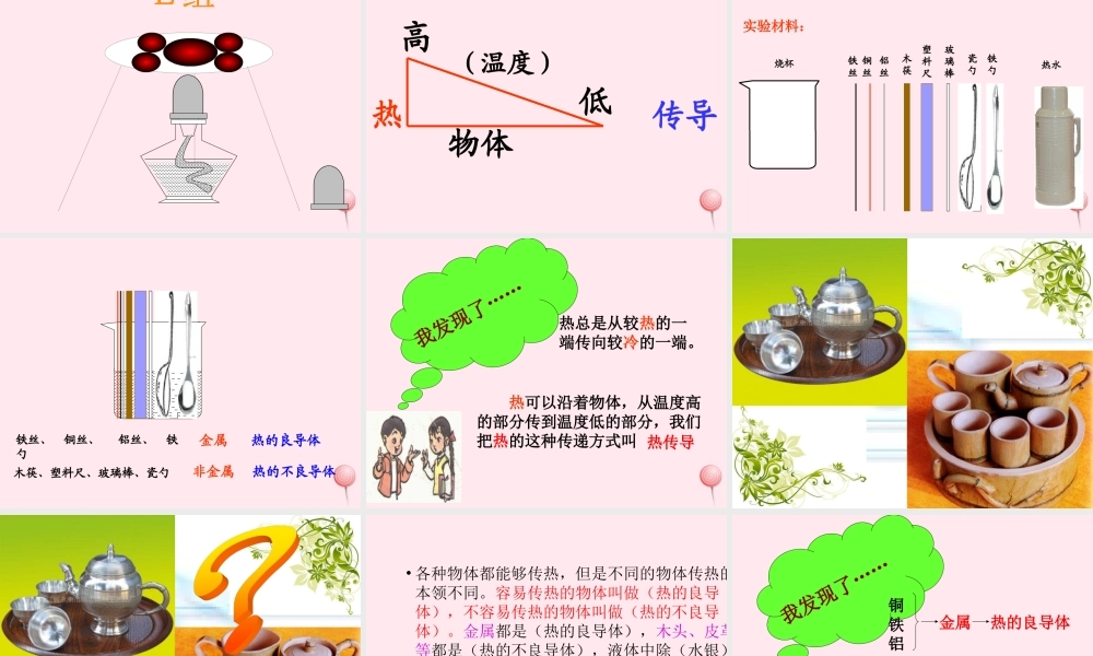 四年级科学下册 第一单元 热与我们的生活 第1课《杯子变热了》课件1 青岛版五四制-青岛版小学四年级下册自然科学课件