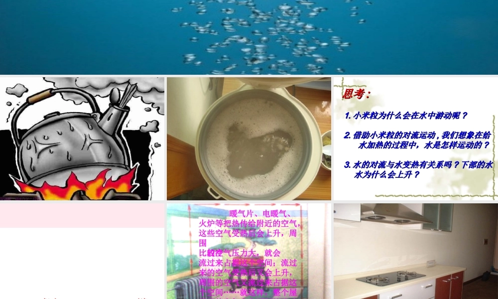 四年级科学下册 第一单元 热与我们的生活 第2课《小米粒水中游》课件 青岛版五四制-青岛版小学四年级下册自然科学课件