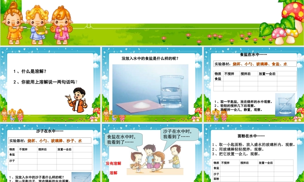 四年级科学上册 水能溶解一些物质课件 教科版