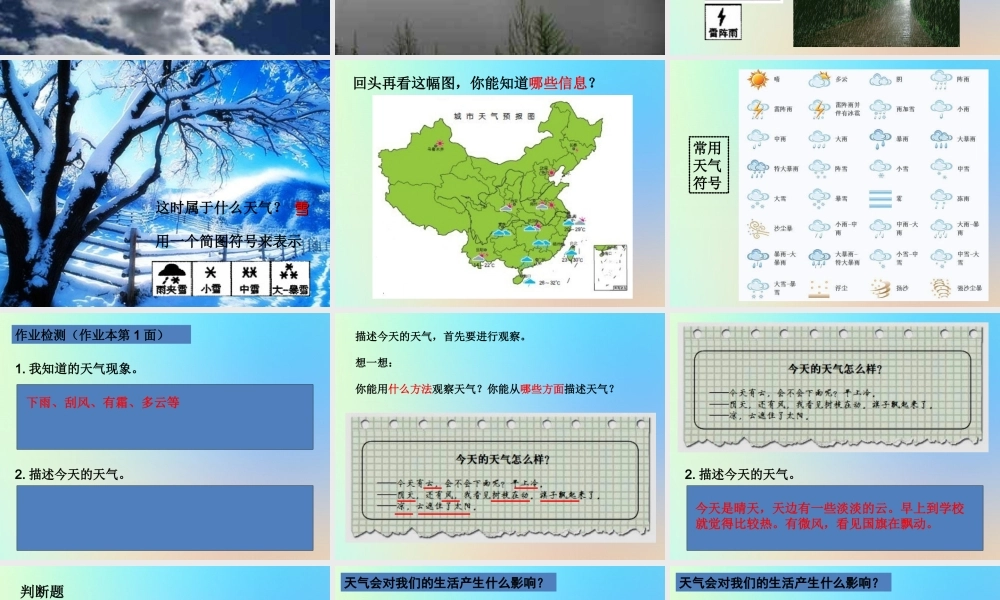 四年级科学上册 天气 1我们关心天气课件 教科版-教科版小学四年级上册自然科学课件