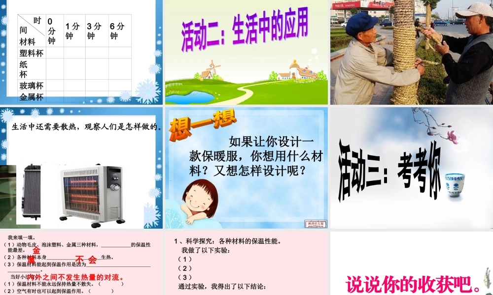 四年级科学下册 第一单元 热与我们的生活 第4课《它们会生热吗》课件1 青岛版五四制-青岛版小学四年级下册自然科学课件