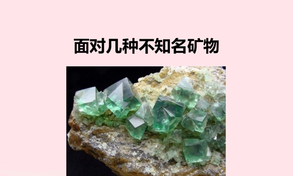四年级科学下册 4 岩石和矿物 6《面对几种不知名矿物》课件 教科版-教科版小学四年级下册自然科学课件