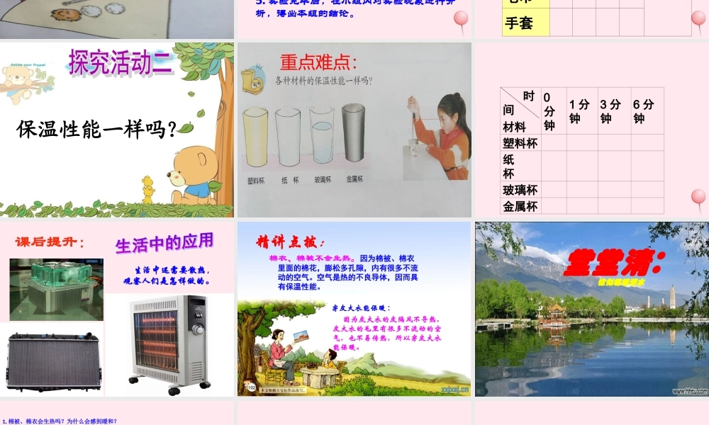 四年级科学下册 第一单元 热与我们的生活 第4课《它们会生热吗》课件2 青岛版五四制-青岛版小学四年级下册自然科学课件