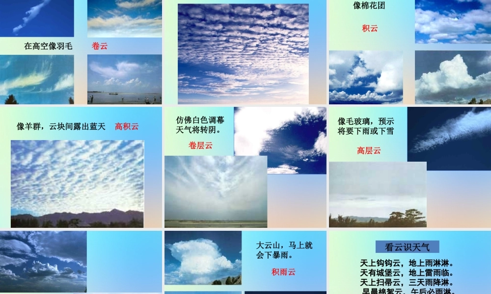 四年级科学上册 天气 6云的观测课件 教科版-教科版小学四年级上册自然科学课件