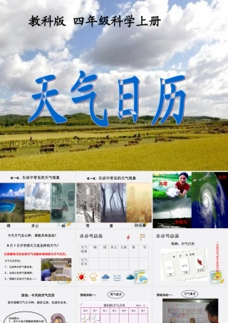 四年级科学上册 天气日历课件 教科版