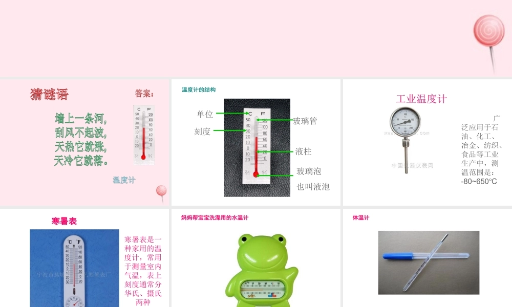四年级科学下册 第一单元 热与我们的生活 第5课《温度计的秘密》课件3 青岛版五四制-青岛版小学四年级下册自然科学课件