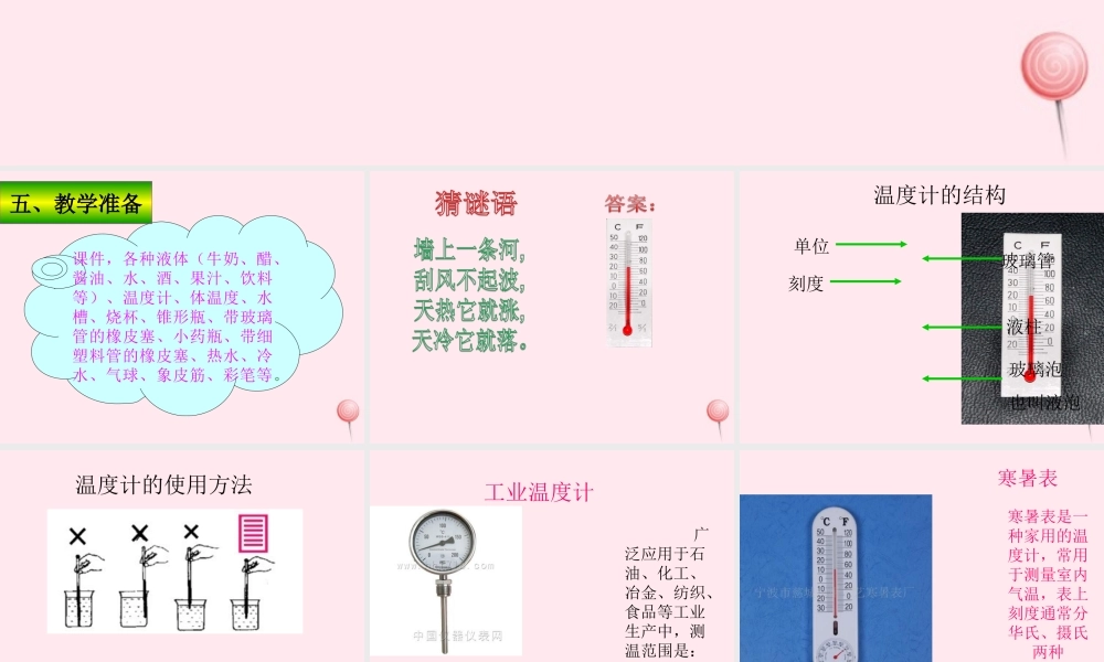 四年级科学下册 第一单元 热与我们的生活 第5课《温度计的秘密》课件4 青岛版五四制-青岛版小学四年级下册自然科学课件