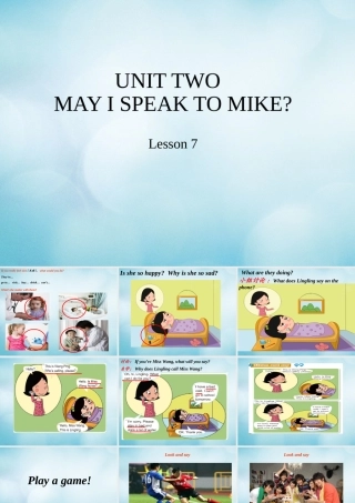 四年级英语上册 Unit 2 May I speak to Mike Lesson 7课件 北京课改版-北京课改版小学四年级上册英语课件