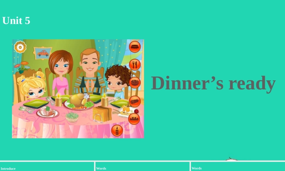 四年级英语上册 Unit 5 Dinner is ready（第2课时）课件 人教PEP版-人教PE级上册英语课件