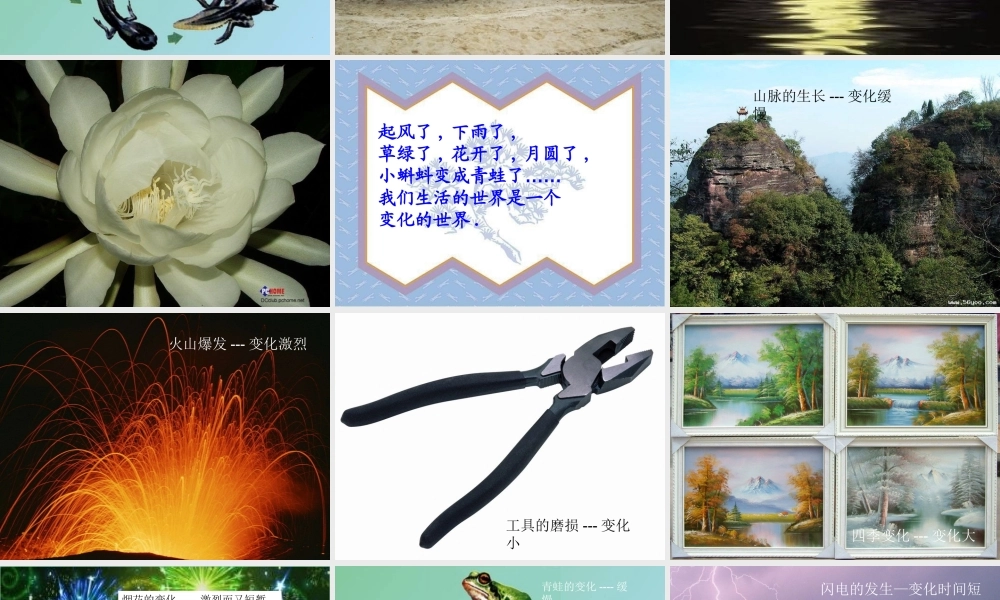 四年级科学下册 第一单元《变化的世界》课件1 冀人版-人教版小学四年级下册自然科学课件