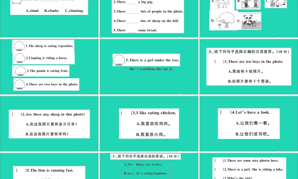 四年级英语上册 Module 7测试课件+素材 外研版（三起）