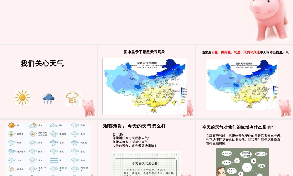 四年级科学上册 我们关心天气课件 教科版