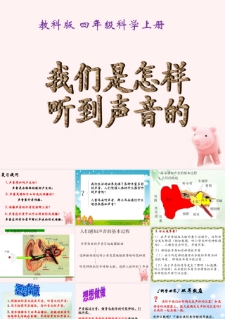 四年级科学上册 我们是怎样听到声音的课件 教科版