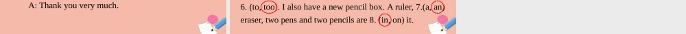 四年级英语上册 Unit 2 My schoolbag Part A周末自主作业练习课件 人教PEP版-人教PEP小学四年级上册英语课件