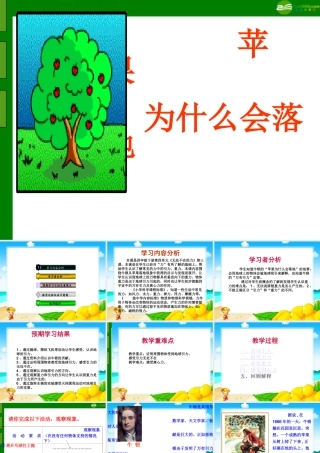四年级科学下册 苹果为什么会落地2课件 苏教版