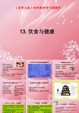 四年级科学下册 饮食与健康 1课件 首师大版