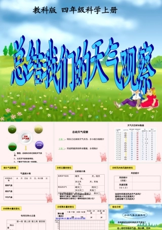 四年级科学上册 总结我们的天气观察课件 教科版