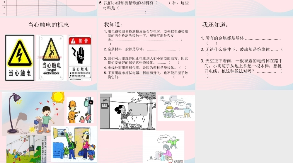 四年级科学下册 1 电 5 导体与绝缘体课件4 教科版-教科版小学四年级下册自然科学课件