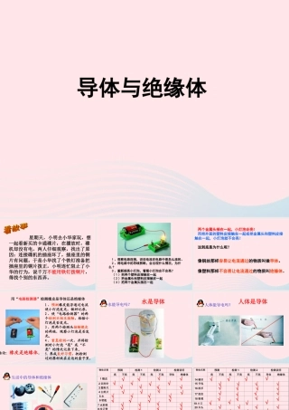 四年级科学下册 1 电 5 导体与绝缘体课件5 教科版-教科版小学四年级下册自然科学课件