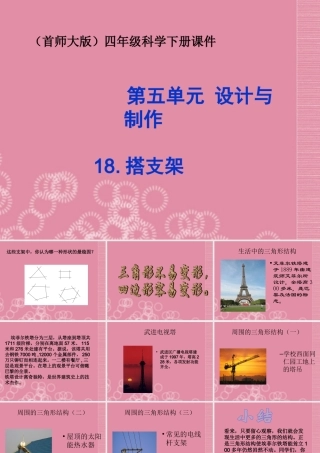 四年级科学下册 搭支架 2课件 首师大版