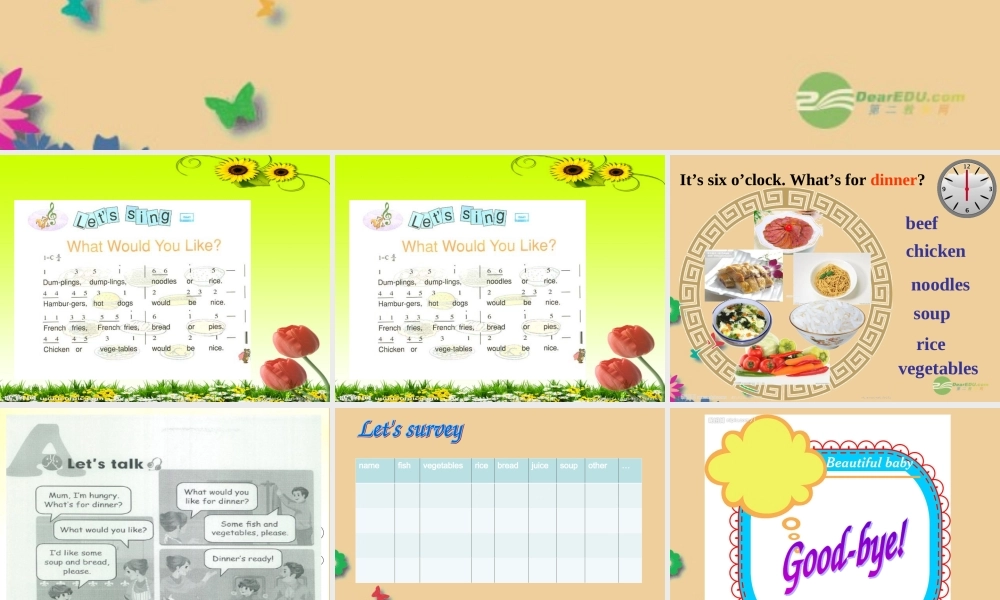 四年级英语上册 Unit 5 Dinne's ready 第二课时课件 人教PEP