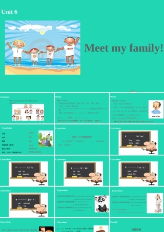 四年级英语上册 Unit 6 Meet my family（第2课时）课件 人教PEP版-人教PE级上册英语课件