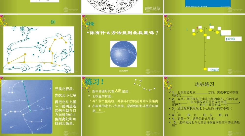 四年级科学下册《春季星空》课件1 青岛版