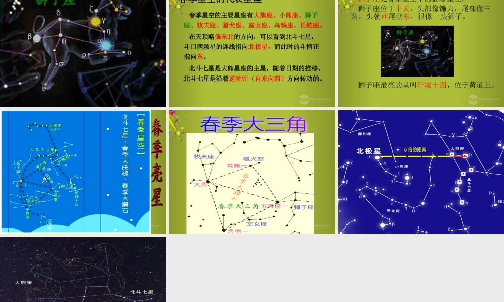四年级科学下册《春季星空》课件4 青岛版