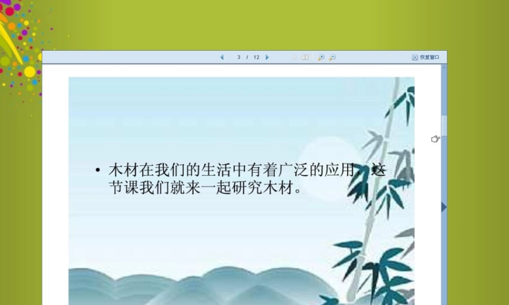 四年级科学下册《木材》课件2 青岛版