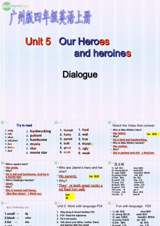 四年级英语上册 Module2 Unit5课件 广州版