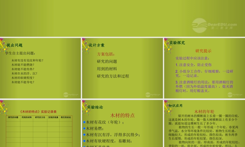 四年级科学下册《木材》课件7 青岛版