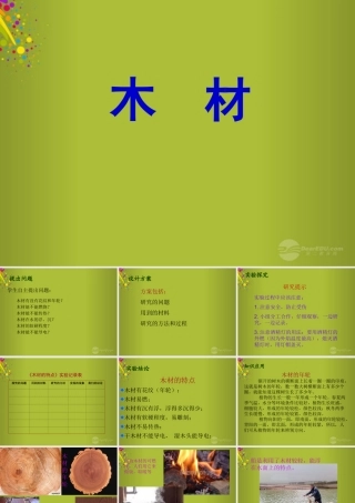 四年级科学下册《木材》课件7 青岛版