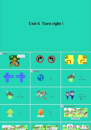 四年级英语上册 Unit 6 Turn right课件+素材 湘少版