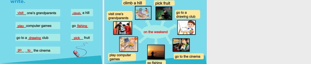 四年级英语上册 Unit 2 On the Weekend（Lesson 1）课件 人教新起点-人教新起点小学四年级上册英语课件