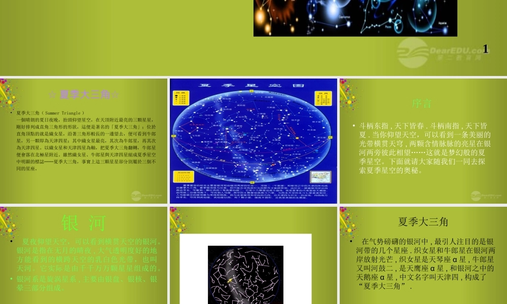 四年级科学下册《夏季星空》课件3 青岛版