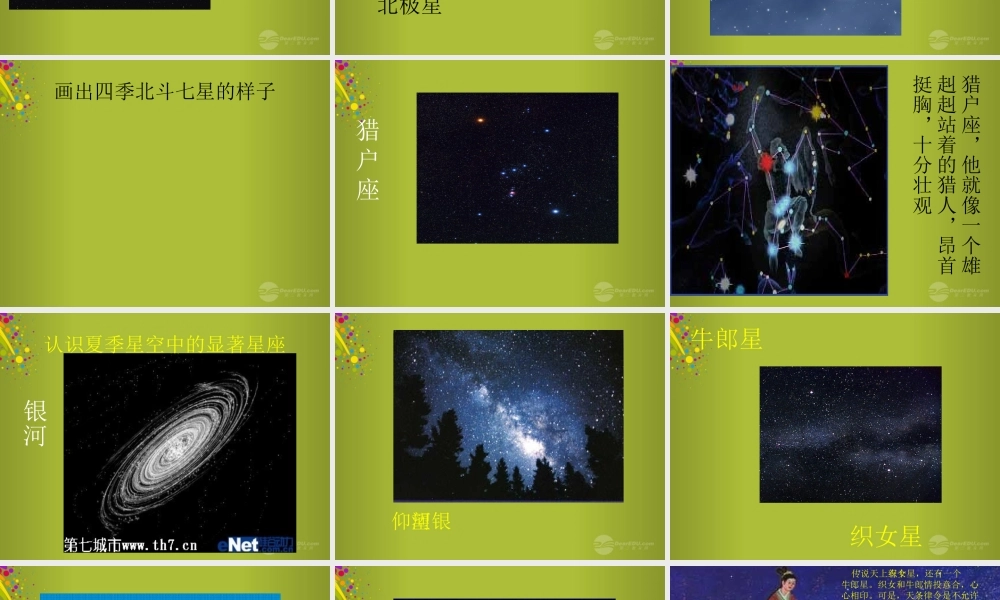 四年级科学下册《夏季星空》课件4 青岛版