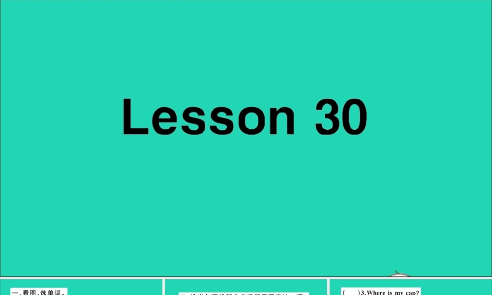 四年级英语上册 Unit 5 I like those shoes Lesson 30作业课件 人教精通版（三起）-人教版小学四年级上册英语课件