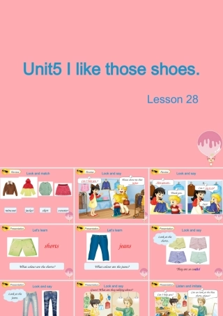四年级英语上册 Unit 5 I like those shoes（Lesson 28）教学课件 人教精通版-人教版小学四年级上册英语课件
