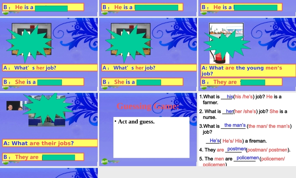 四年级英语上册 Moudle 3 Unit 7 Our Future Jobs课件 广州版