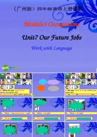 四年级英语上册 Moudle 3 Unit 7 Our Future Jobs课件 广州版