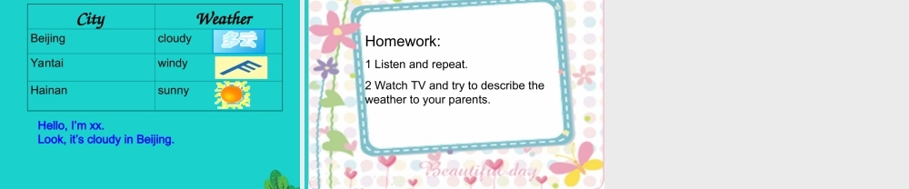 四年级英语上册 Unit 5 Lesson 1 It’s sunny课件2 鲁科版-鲁科版小学四年级上册英语课件