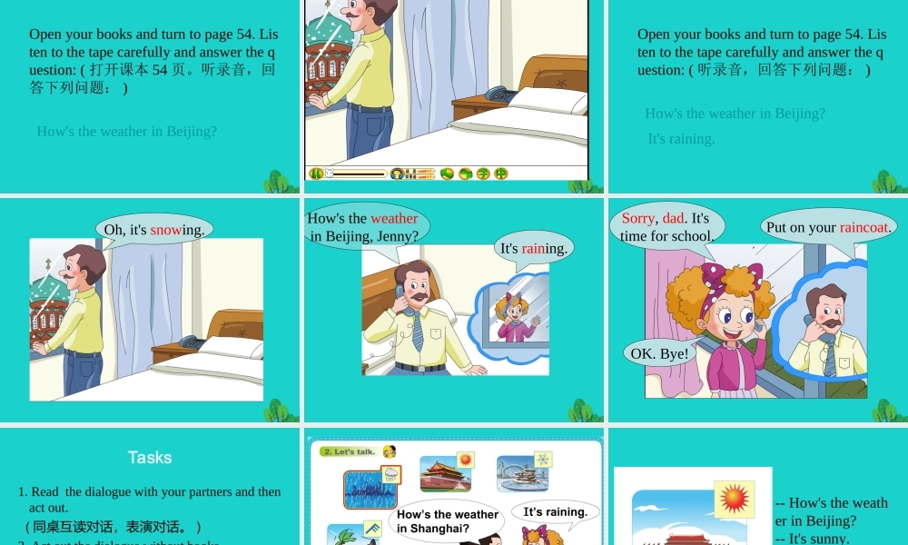 四年级英语上册 Unit 5 Lesson 2 It’s snowing课件1 鲁科版-鲁科版小学四年级上册英语课件