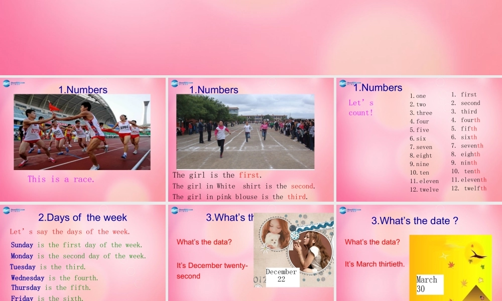 四年级英语下册 Unit 2 Lesson 10 First second third课件 冀教版（三起）-冀教版小学四年级下册英语课件