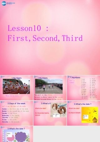 四年级英语下册 Unit 2 Lesson 10 First second third课件 冀教版（三起）-冀教版小学四年级下册英语课件