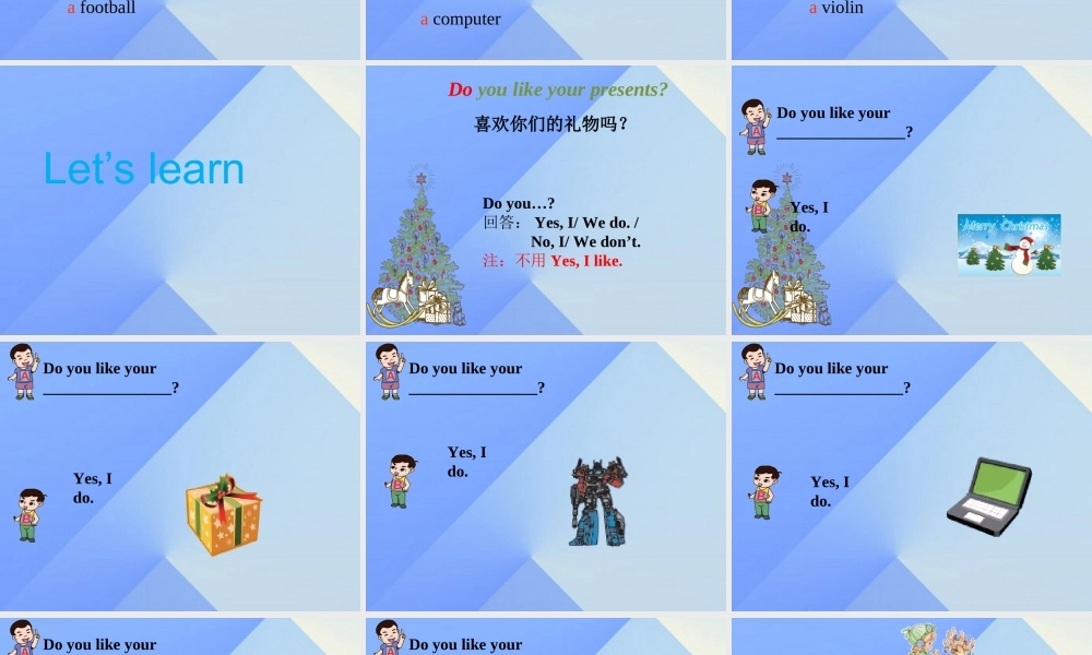 四年级英语上册 Unit 7 Christmas Part B课件 （新版）闽教版-闽教版小学四年级上册英语课件