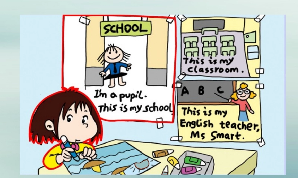 四年级英语下册 Module 1 Unit 1 She’s a nice teacher（1）教学课件 外研版（三起）-外研版小学四年级下册英语课件