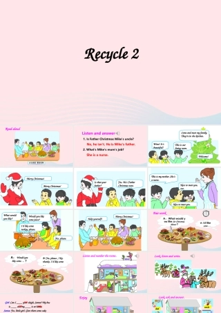 四年级英语上册 Recycle 2备用课件 人教PEP
