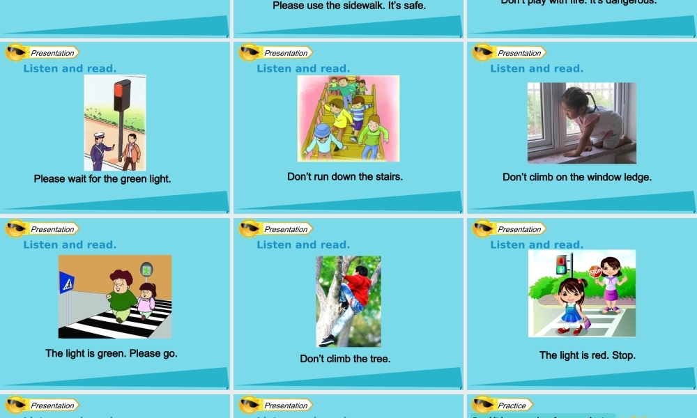 四年级英语上册 Unit 5 Safety（Lesson 3）课件 人教新起点-人教新起点小学四年级上册英语课件